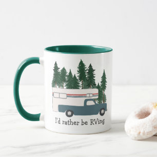 Ich würde lieber RVing Retro Truck Camper Baum ANP Tasse