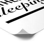 Ich würde lieber schlafen poster (Ecke)