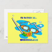 Ich würde lieber schnorcheln postkarte (Vorne/Hinten)