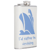 Ich würde lieber segeln - ein Geschenk für Kreuzfa Flachmann (Rechts)