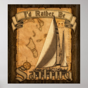 Ich würde lieber segeln poster