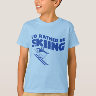 Ich würde lieber Ski fahren (männlich) T-Shirt