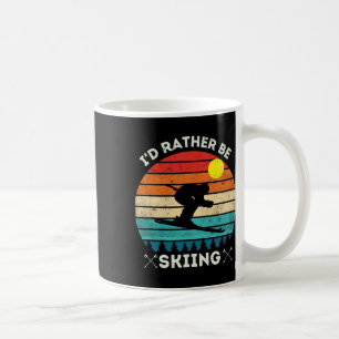 Ich würde lieber Ski fahren, Ski Winter Abfahrt Sp Kaffeetasse
