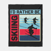 ICH WÜRDE LIEBER SKIFAHREN FLEECEDECKE (Vorderseite)