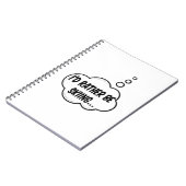 Ich würde lieber Skifahren Notizblock (Linke Seite)