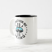 Ich würde lieber Skifahren Ski fahren Zweifarbige Tasse (Vorderseite Links)