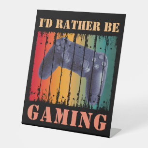 ICH WÜRDE LIEBER SPIELEN SOCKELSCHILD