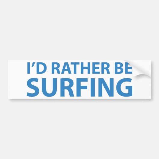 Ich würde lieber surfen autoaufkleber (Vorne)