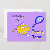 Ich würde lieber Tennis spielen Postkarte (Vorne/Hinten)