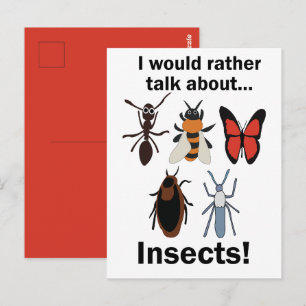 Ich würde lieber über Insekten sprechen Entomologe Postkarte