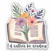 Ich würde lieber wasserdicht lesen aufkleber (Vorderseite)