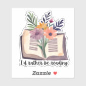 Ich würde lieber wasserdicht lesen aufkleber (Blatt)