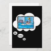 Ich würde lieber Water Polo spielen Einladung (Vorne/Hinten)