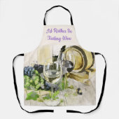 Ich würde lieber Wein probieren Schürze (Vorderseite)