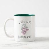 Ich würde lieber Wein trinken Zweifarbige Tasse (Links)