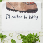 Ich würde lieber Whimsikal wandern Geschirrtuch (Gefaltet)