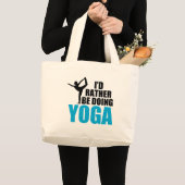 Ich würde lieber Yoga machen Jumbo Stoffbeutel (Vorderseite (Produkt))