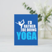 Ich würde lieber Yoga machen Postkarte (Stehend Vorderseite)
