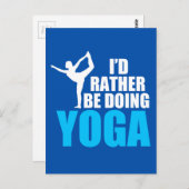 Ich würde lieber Yoga machen Postkarte (Vorne/Hinten)