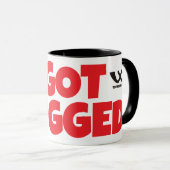 Ich wurde mit dem Mitarbeiter-Freiwilligen-Anerken Tasse (VorderseiteRechts)