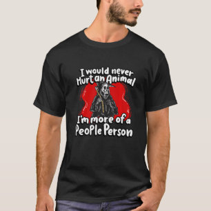 Ich würde nie ein Tierkraut-Sensenmann Halloween v T-Shirt