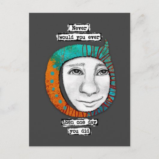 Ich würde niemals Postkarte haben (Vorderseite)