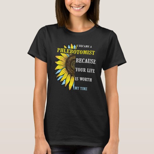 Ich wurde Phlebotomist Phlebotomie-Techniker Nur T-Shirt (Vorderseite)