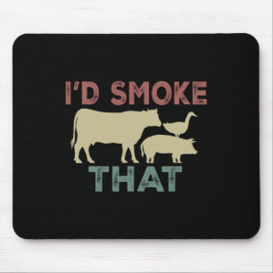 Ich würde rauchen, dass das Kuhfleisch Grillen Fun Mousepad
