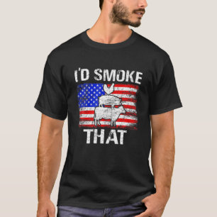 Ich würde rauchen, dass die Kuh Hühnchen-amerika T-Shirt