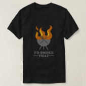 Ich würde rauchen, dass GRILLEN Grill Typografie T-Shirt (Design vorne)