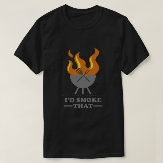 Ich würde rauchen, dass GRILLEN Grill Typografie T-Shirt (Design vorne)