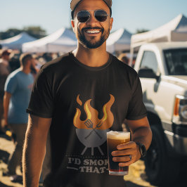 Ich würde rauchen, dass GRILLEN Grill Typografie T-Shirt