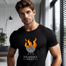 Ich würde rauchen, dass GRILLEN Grill Typografie T-Shirt