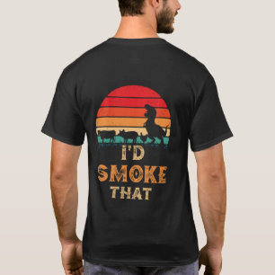 Ich würde rauchen, dass GRILLEN Vintag Fleisch ra T-Shirt