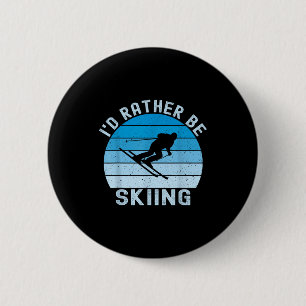 Ich würde retro vintage Skifahrer Ski Männer Papa Button