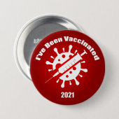 Ich wurde rot geimpft button (Vorne & Hinten)