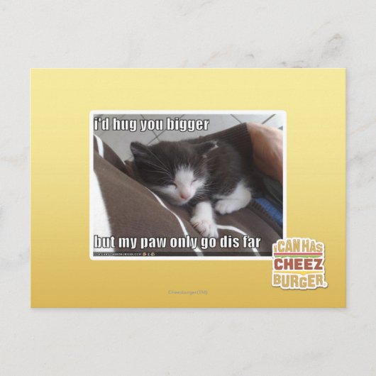 Ich würde Sie größer umarmen Postkarte (Vorderseite)