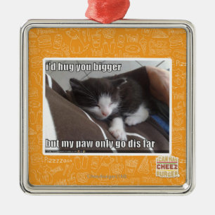 Ich würde Sie größer umarmen Silbernes Ornament