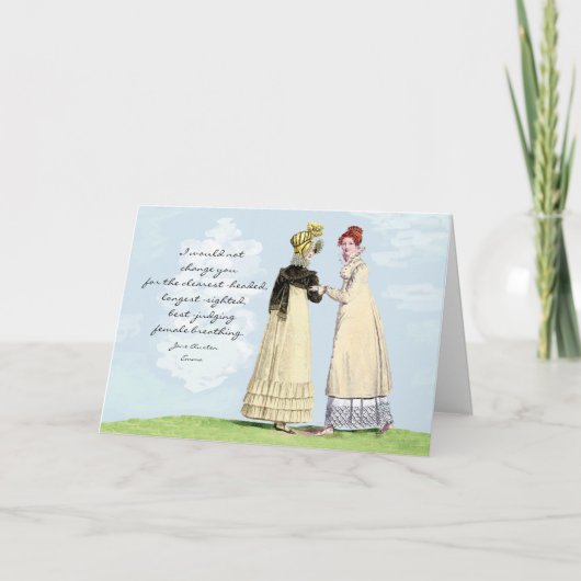 Ich würde Sie nicht ändern - Jane Austen Note Card Karte (Vorderseite)