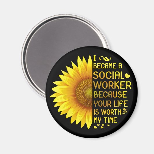 Ich wurde Sozialarbeiter Magnet (Vorderseite/Rückseite)