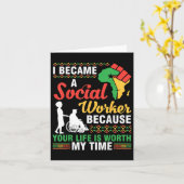 Ich wurde Sozialarbeiter, weil Ihr Leben ein Wort Karte (Gelbe Blume)