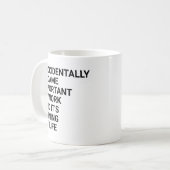Ich wurde übrigens wichtig bei den Arbeitsmitarbei Kaffeetasse (Vorderseite Links)