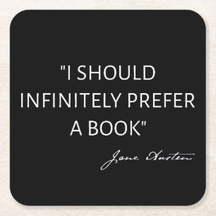 Ich würde unendlich ein Buch bevorzugen - Jane Aus Rechteckiger Pappuntersetzer