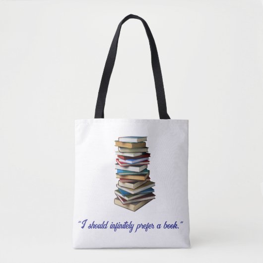 "Ich würde unendlich lieber ein Buch lesen" Tasche (Vorderseite)
