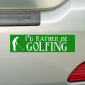 Ich würde vielmehr Autoaufkleber Golf spielen (Auf Auto)