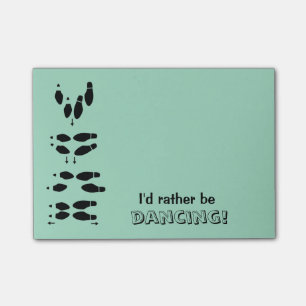 Ich würde vielmehr Ballsaal-Tänzer-Schritte tanz Post-it Klebezettel
