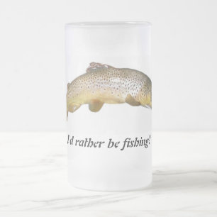 Ich würde vielmehr Bier muh fischen Mattglas Bierglas
