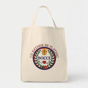 "Ich würde vielmehr Bocce" Taschen-Tasche spielen Tragetasche