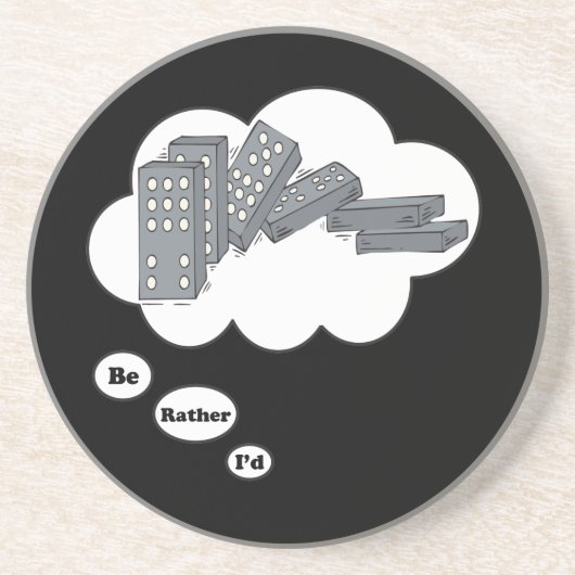 Ich würde vielmehr Dominos 4 spielen Getränkeuntersetzer (Vorne)