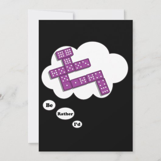 Ich würde vielmehr Dominos 5 spielen Einladung (Vorderseite)